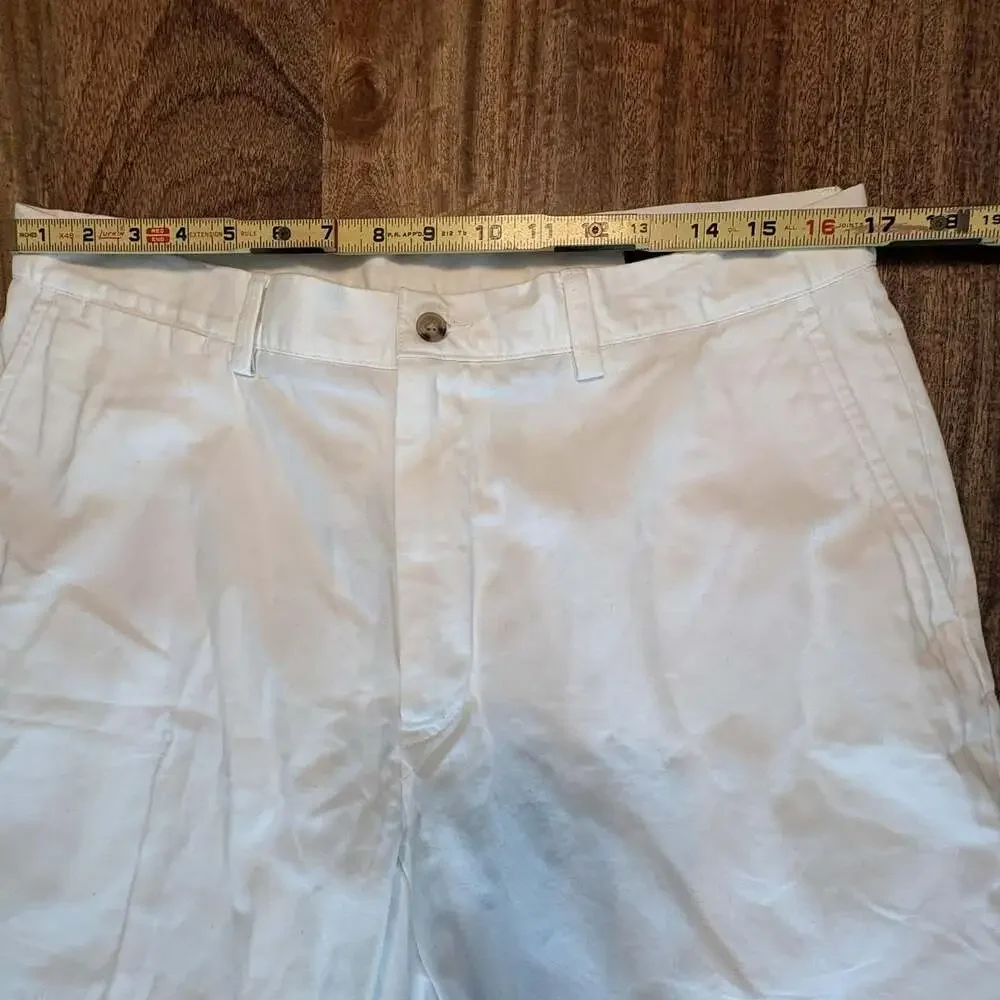 Polo Ralph Lauren Shorts Mens 35 White Chino Classic Fit 9 Inch Inseam Casual